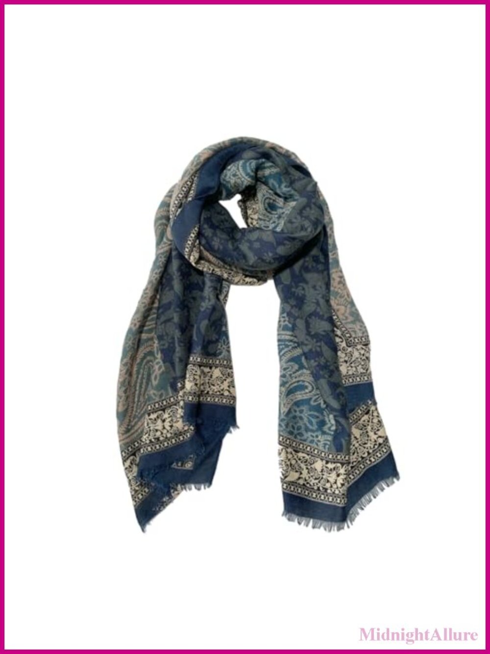 Wendyfull Pashmina Rave Scarf Reversible Soft Wrap Paisley